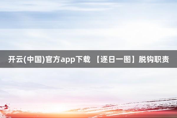 开云(中国)官方app下载 【逐日一图】脱钩职责